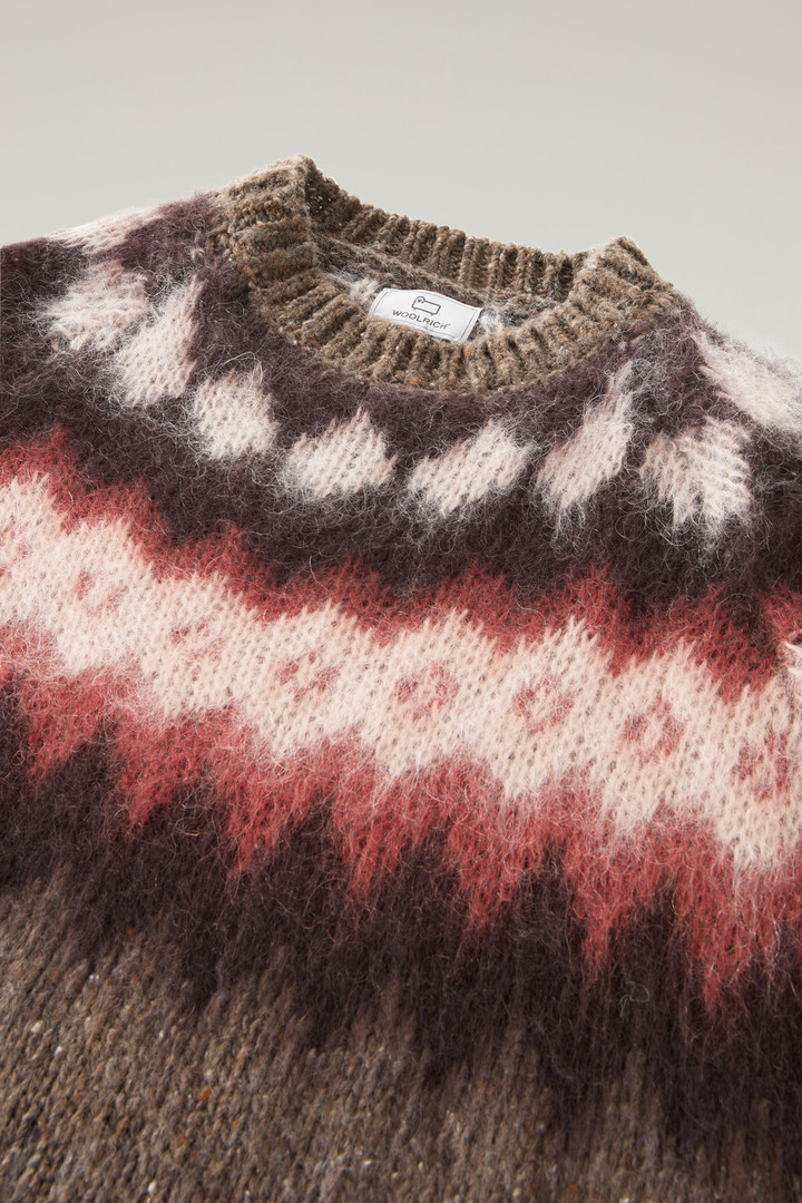 Fair Isle Pullover in Wool and Mohair Blend Brown photo 2 | Woolrich