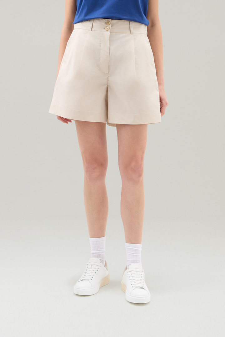 Pure Cotton Poplin Shorts Beige photo 1 | Woolrich