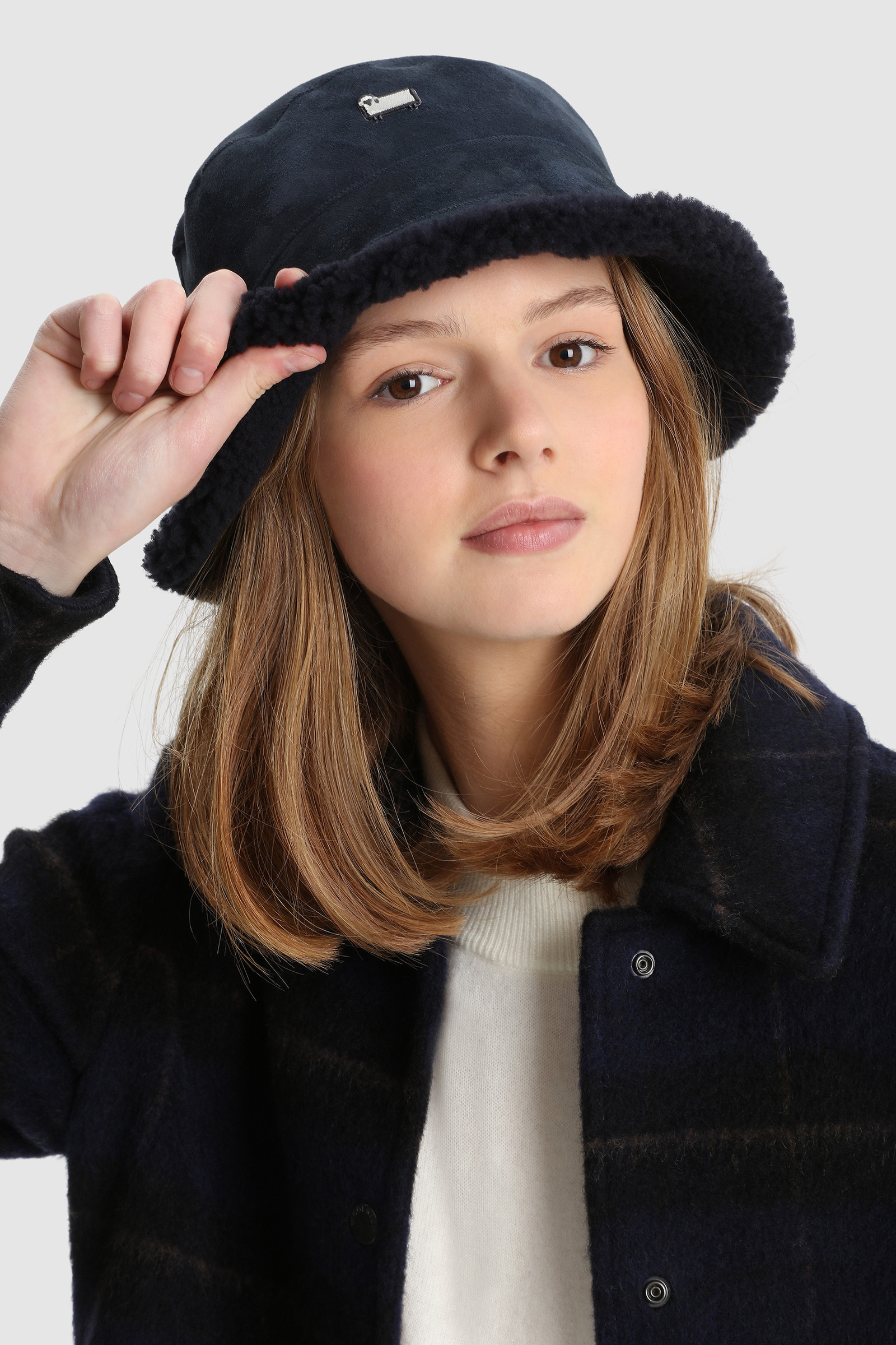 Woolrich X Toasties Reversible Sheepskin Hat Blue photo 5 | Woolrich