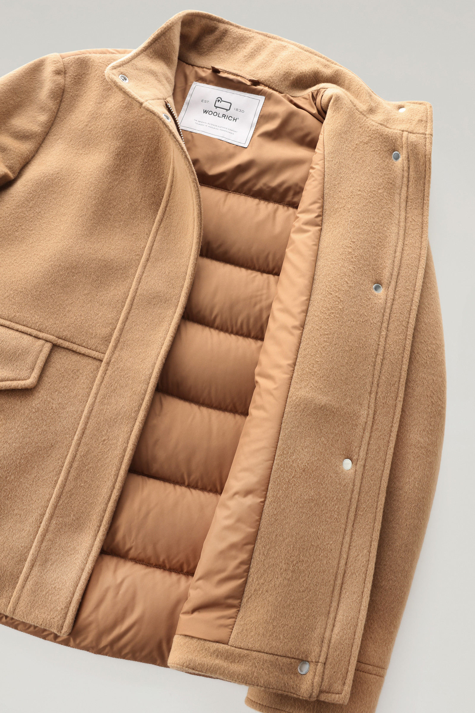 Kuna Jacket in Wool and Cashmere Blend Brown photo 10 | Woolrich