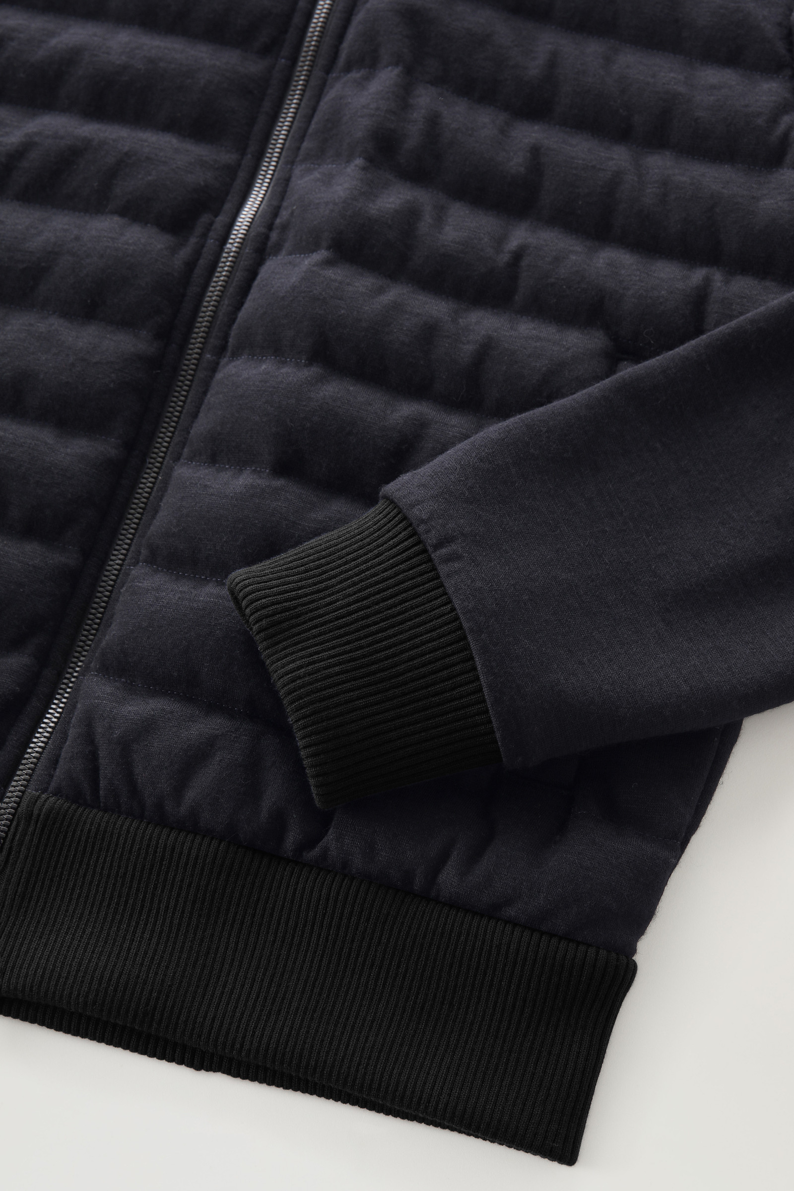 Felpa Luxe trapuntata con zip blu photo 9 | Woolrich