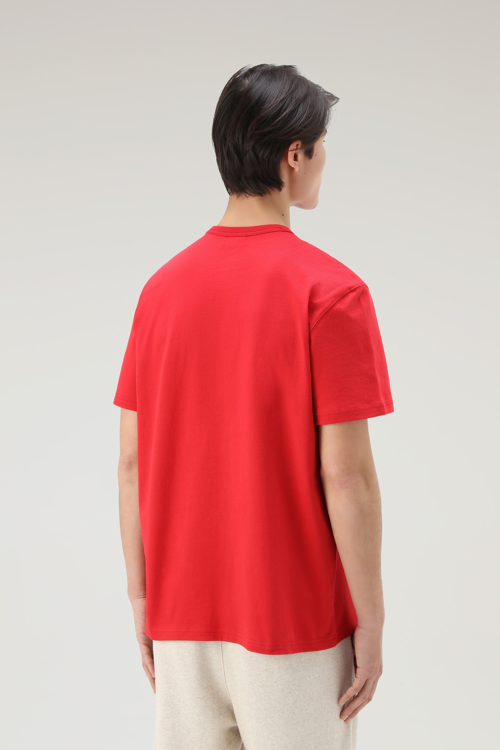 T-shirt U.S. Trails en pur coton rouge photo 3 | Woolrich
