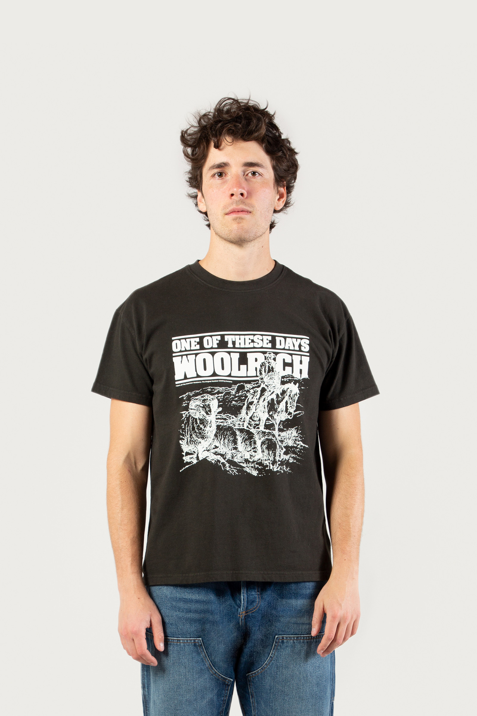 T-shirt van zuiver katoen - One Of These Days / Woolrich zwart | Woolrich