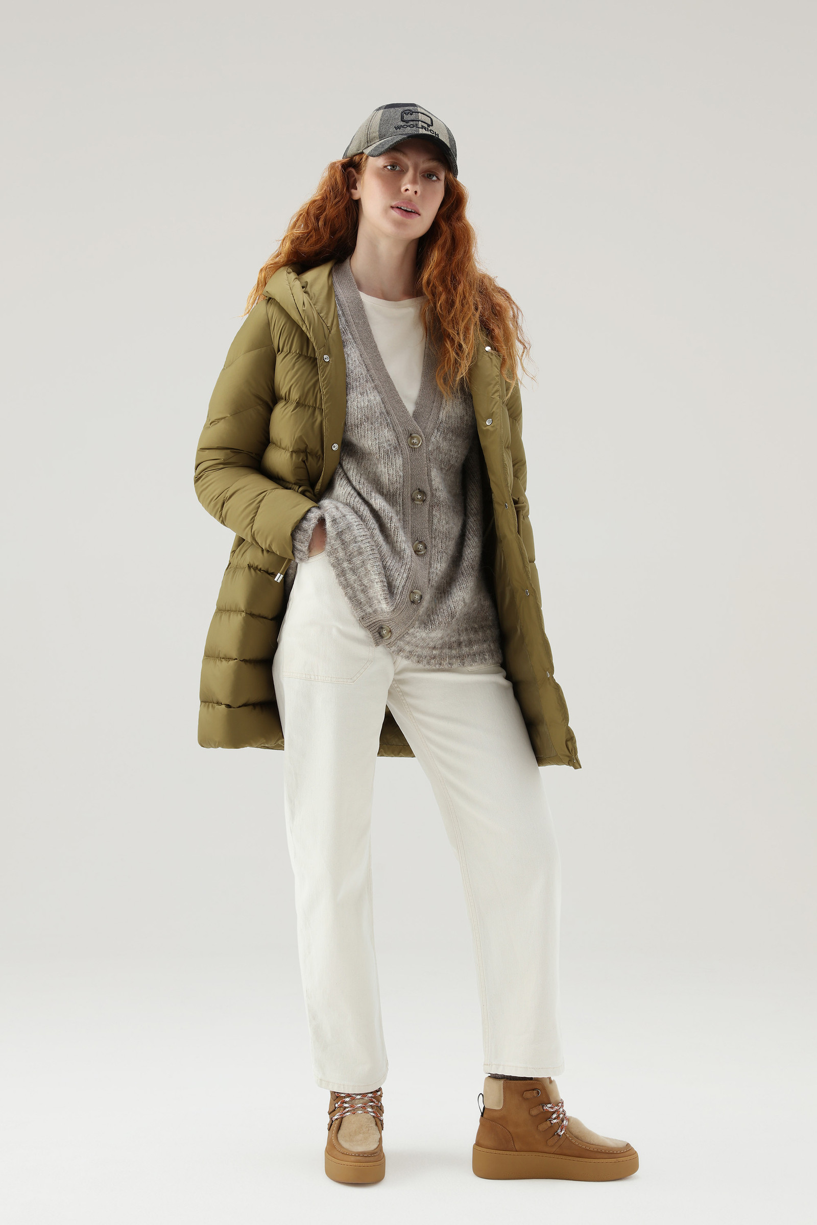 Ellis Long Microfiber Daunenjacke grün photo 4 | Woolrich