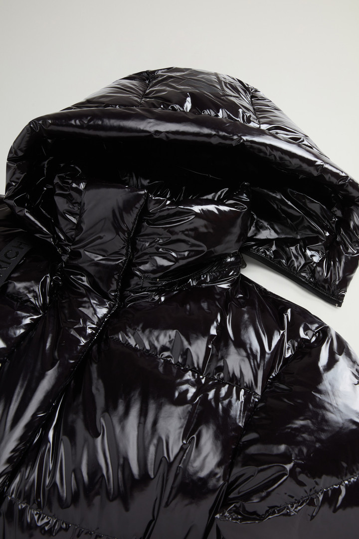 Short Quilted Parka in Glossy Nylon Black photo 8 | Woolrich