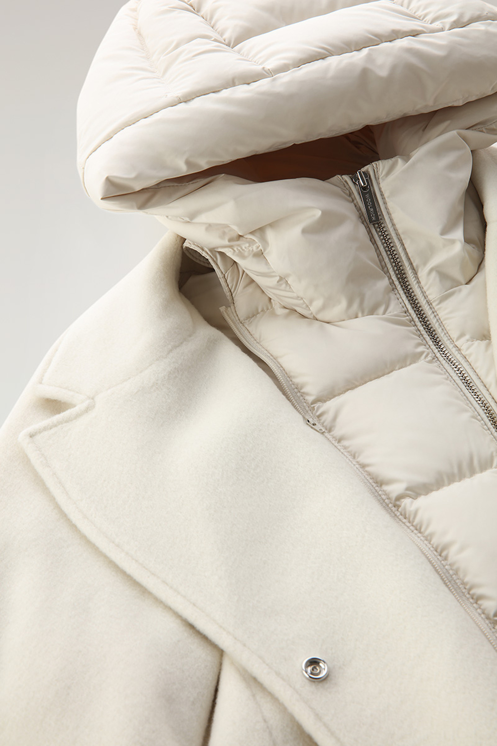 Women's Kuna Parka in Wool and Cashmere Blend White | Woolrich USA