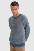 Pullover mit Rundhalsausschnitt aus einer Baumwoll-Leinen-Mischung