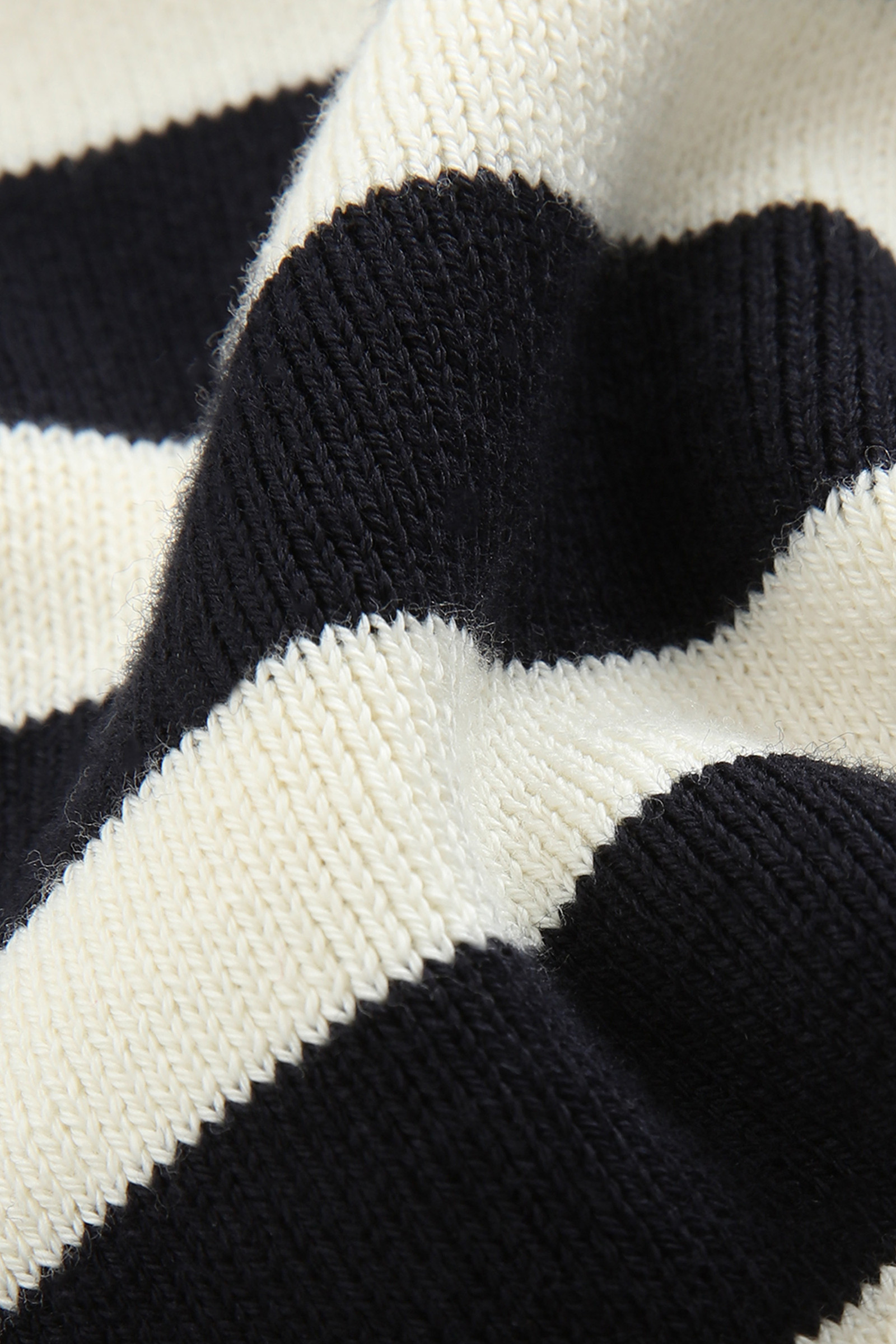 Jersey de cuello redondo de algodón con cuello de canalé azul photo 8 | Woolrich