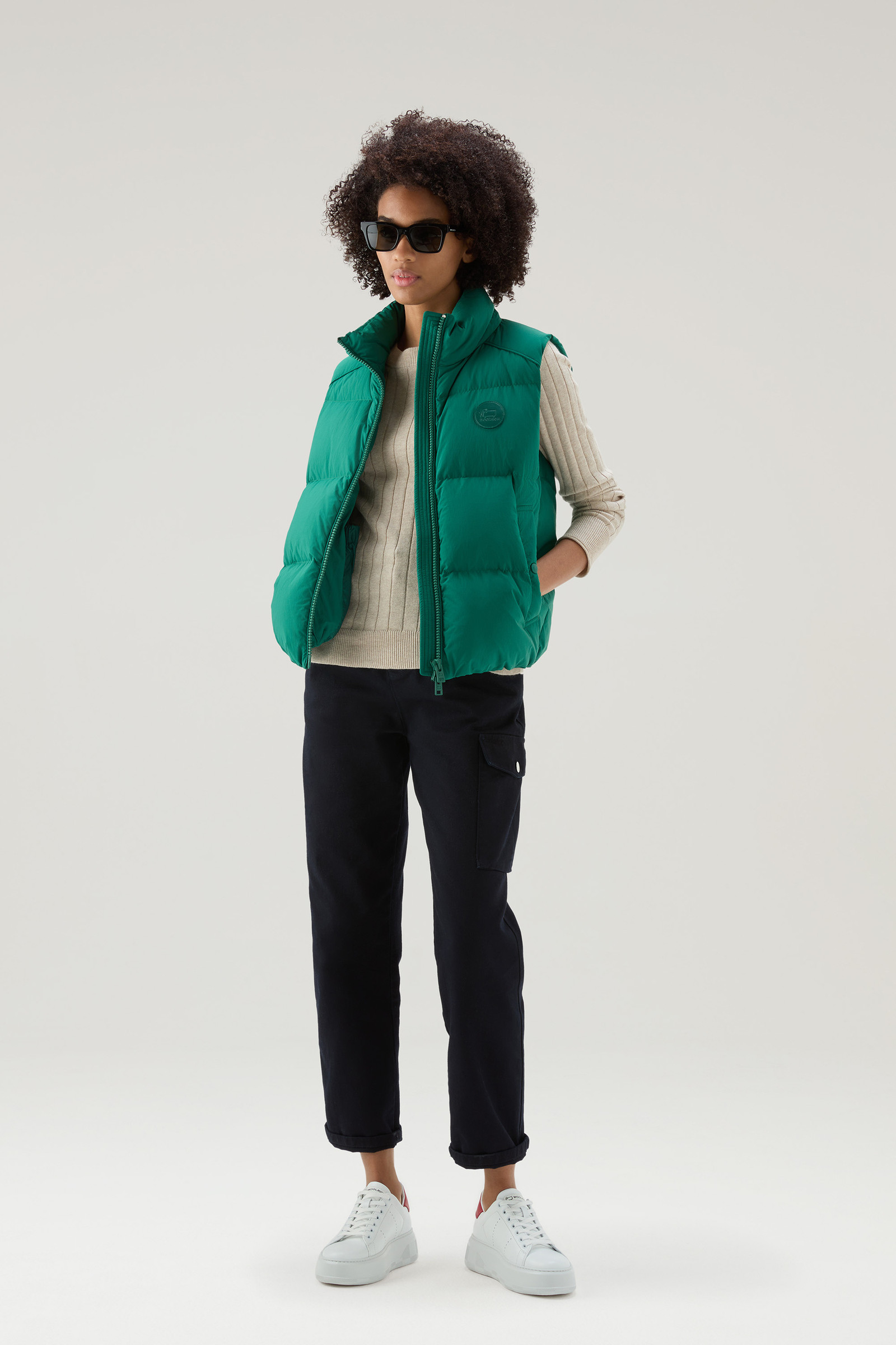 Quilted Vest in Eco Taslan Nylon Green photo 2 | Woolrich