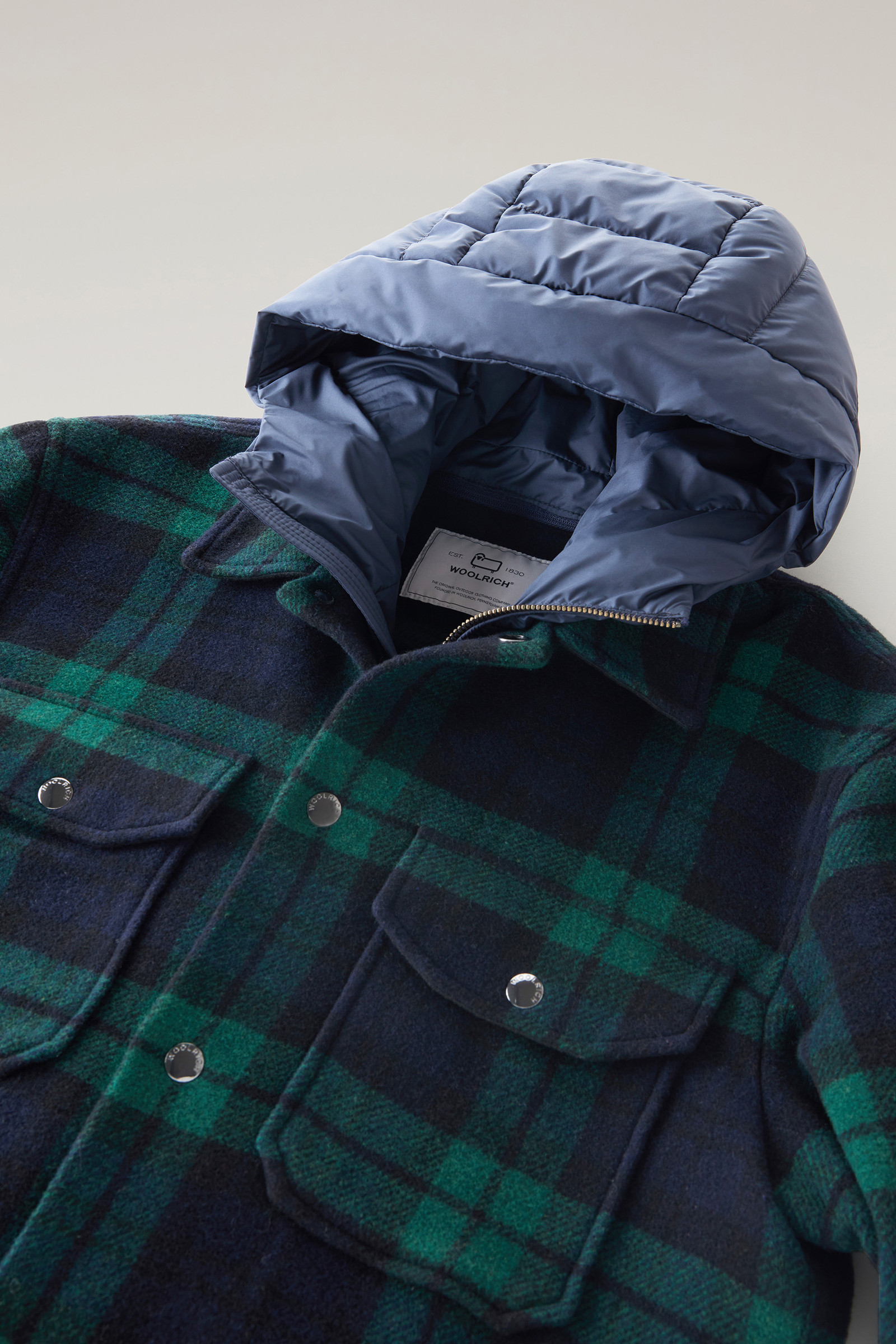 Overshirt with Detachable Padded Bib and Hood Black photo 6 | Woolrich