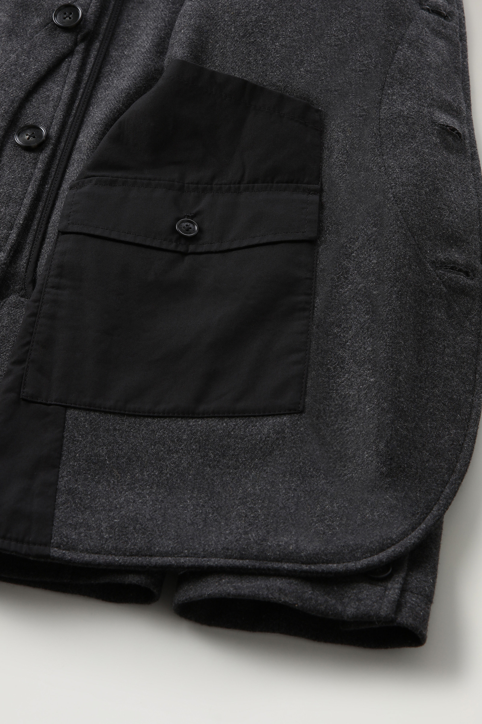 Men's Recycled Wool Upland Blazer Black | Woolrich USA