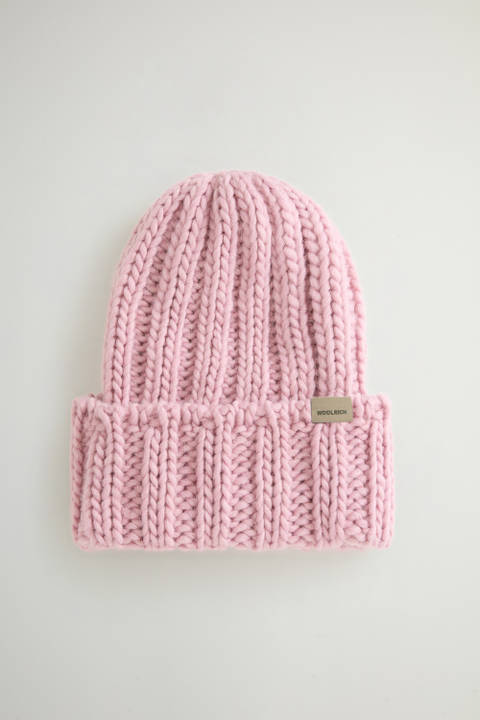 Ribbed Beanie in Wool and Alpaca Blend Pink | Woolrich