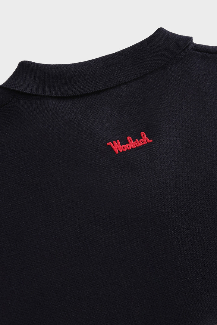 Polo en coton à rayures bleu photo 6 | Woolrich