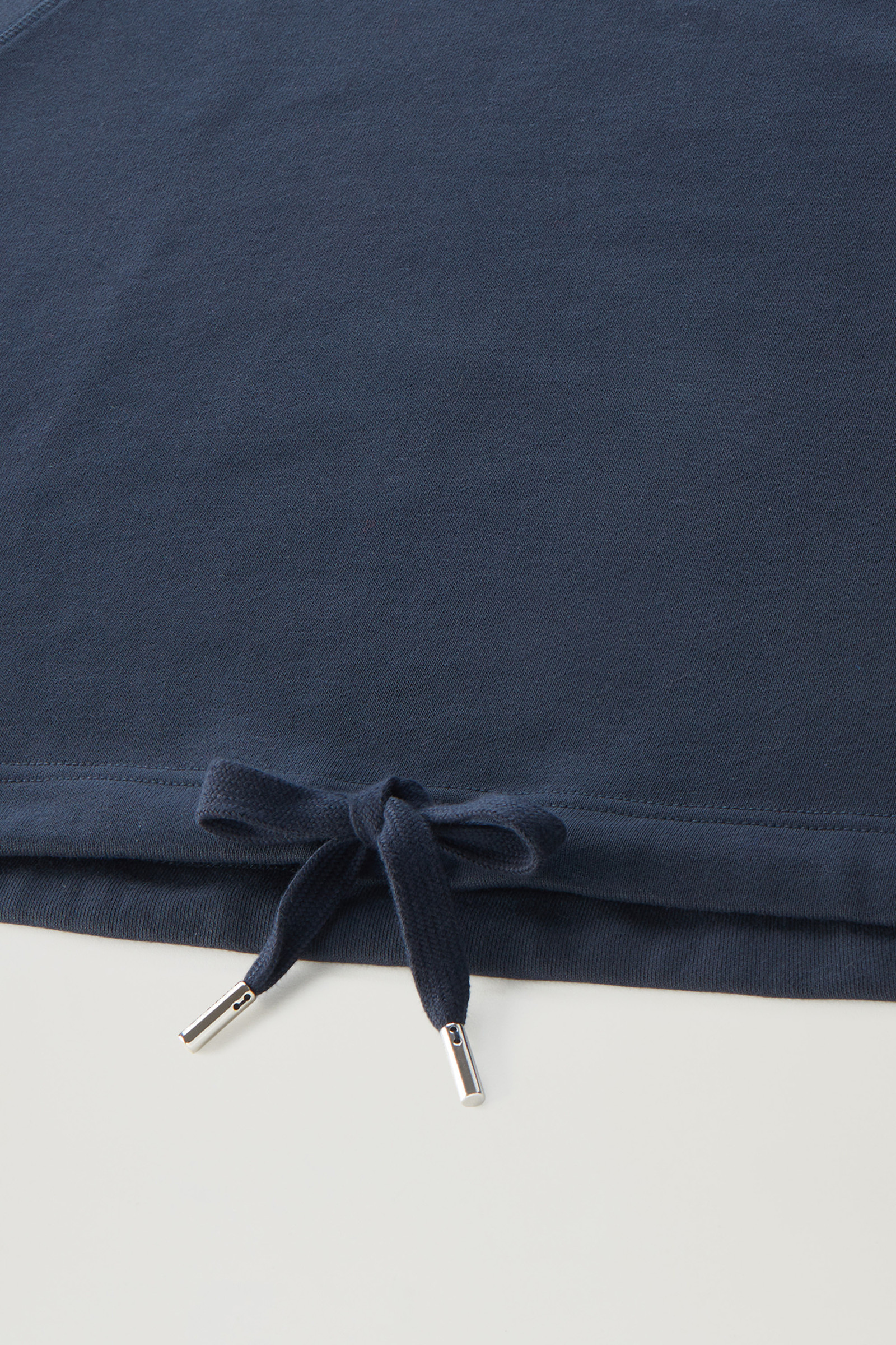 Sweat-shirt en pur coton avec manches trois-quarts bleu photo 7 | Woolrich