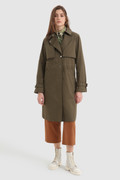 Havice Light Trench Coat with Printed Check Lining
