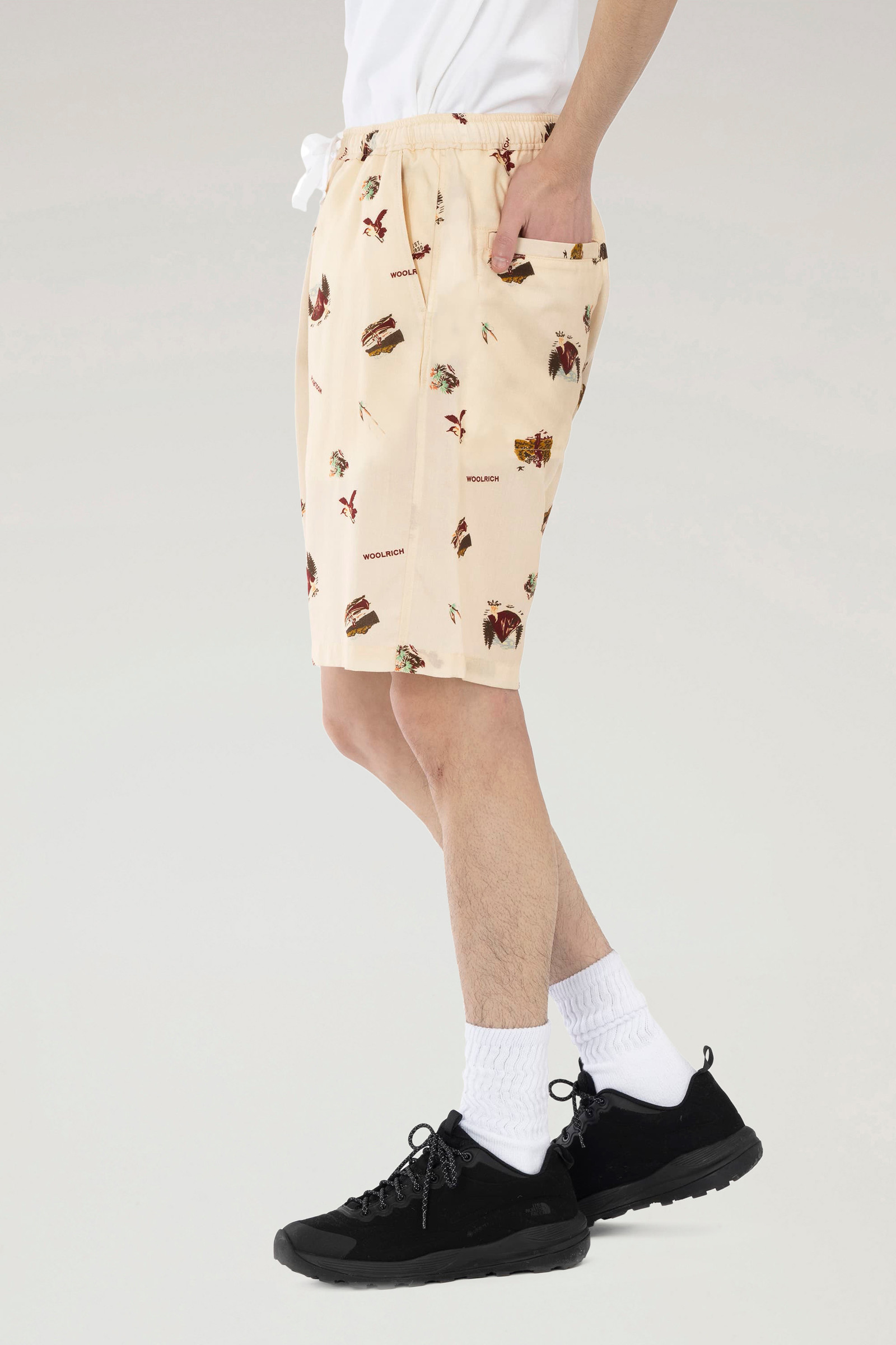 Pantaloncini in Lyocell con stampa beige photo 2 | Woolrich
