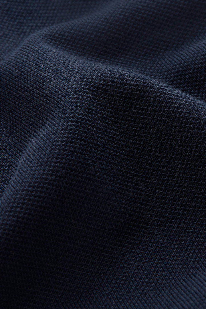Polo Gracious en piqué de coton extensible bleu photo 7 | Woolrich