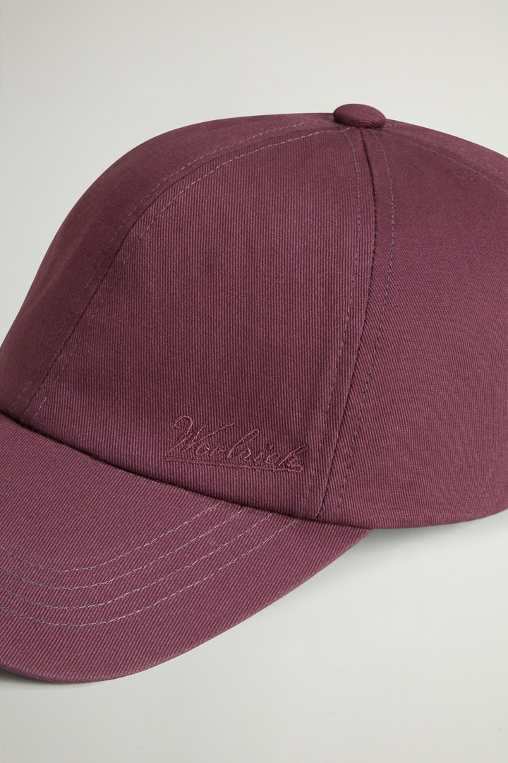 Cotton Twill Cap with Embroidered Logo Purple photo 3 | Woolrich