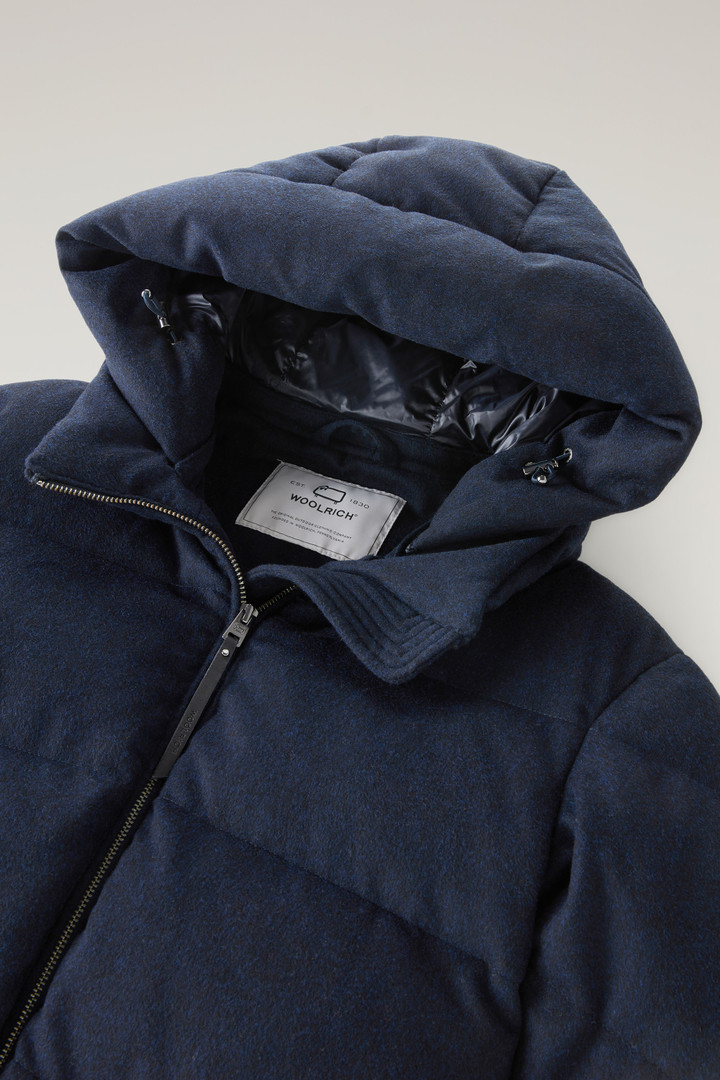 Pure Virgin Wool Long Down Jacket Crafted with a Loro Piana Fabric Blue photo 2 | Woolrich