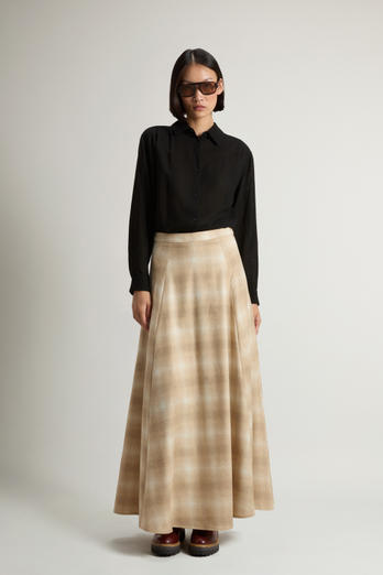 Skirt in Italian Wool Blend Beige | Woolrich