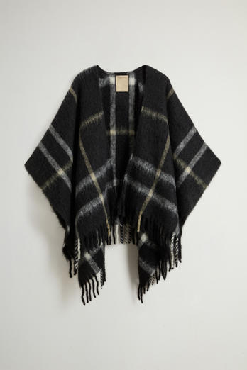 Alpaca-, Mohair and Wool-Blend Cape Black | Woolrich
