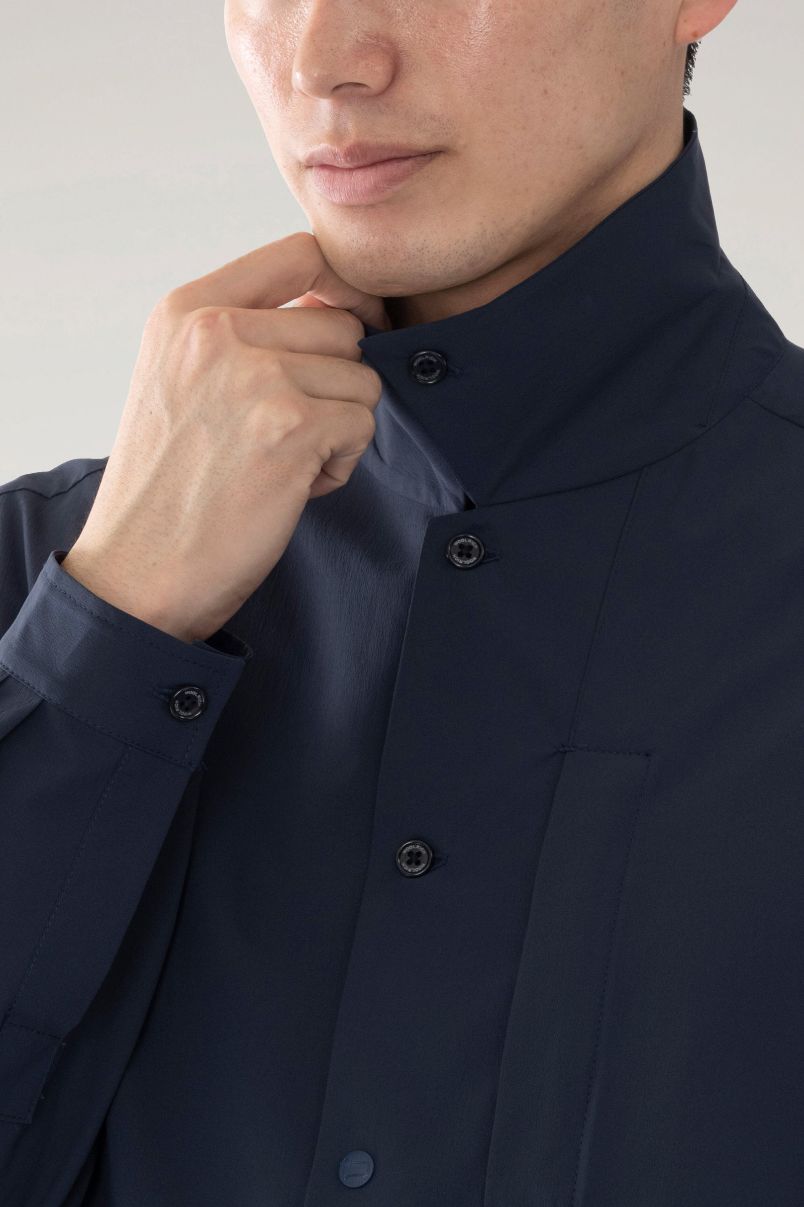 Anytime Shirt in Recycled Stretch Polyester Blue photo 5 | Woolrich