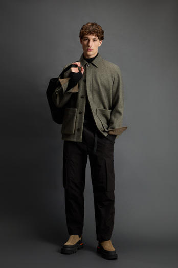 Overshirt aus italienischer Wolle und Baumwolle by Todd Snyder Grau photo 1 | Woolrich