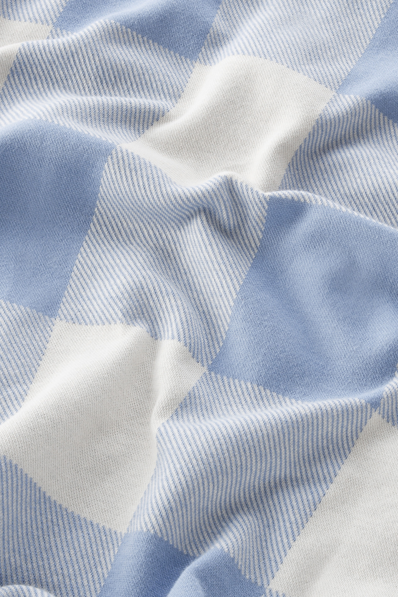American Check Polo in Yarn-Dyed Stretch Cotton Blend Blue photo 7 | Woolrich