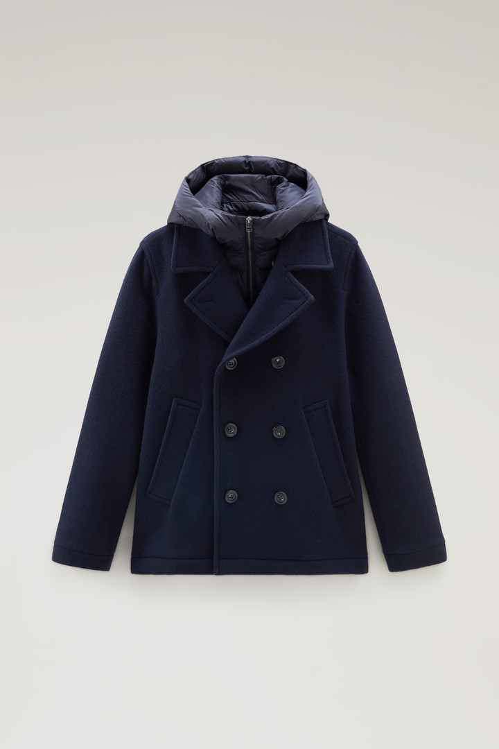 2-in-1 Peacoat in Recycled Italian Wool Blend Blue photo 1 | Woolrich