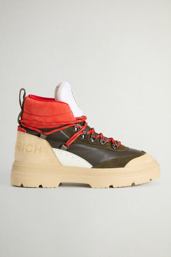Bottines Military en nubuck et cuir suédé Multicolore | Woolrich
