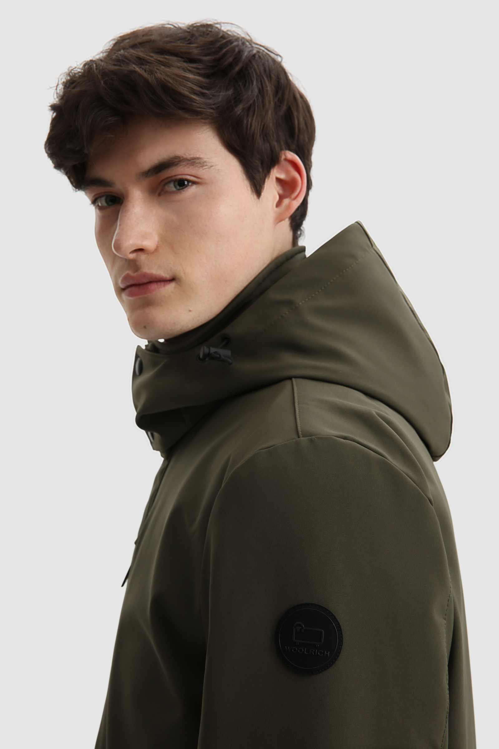 Barrow Mac Soft Shell Jacket with Removable Hood Green photo 5 | Woolrich