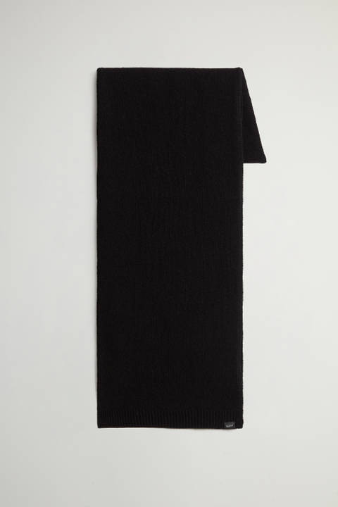 Merino Virgin Wool-Blend Scarf Black | Woolrich