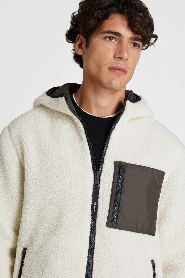 Felpa reversibile in sherpa