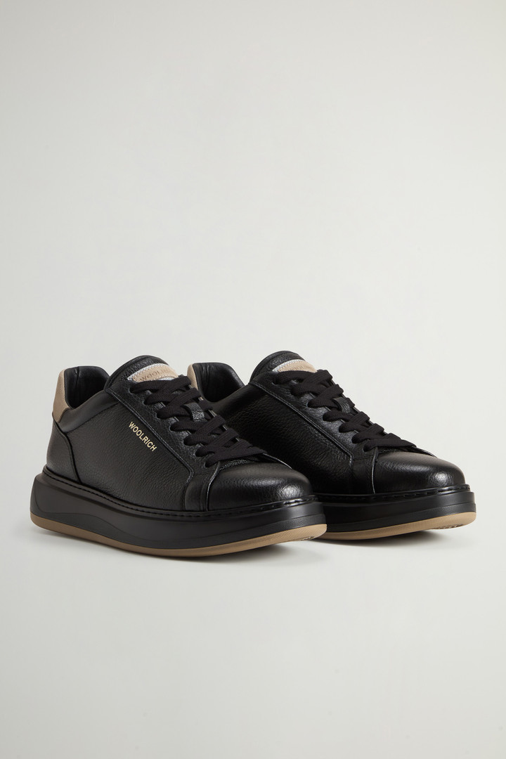 Arrow Sneakers in Tumbled Leather Black photo 2 | Woolrich