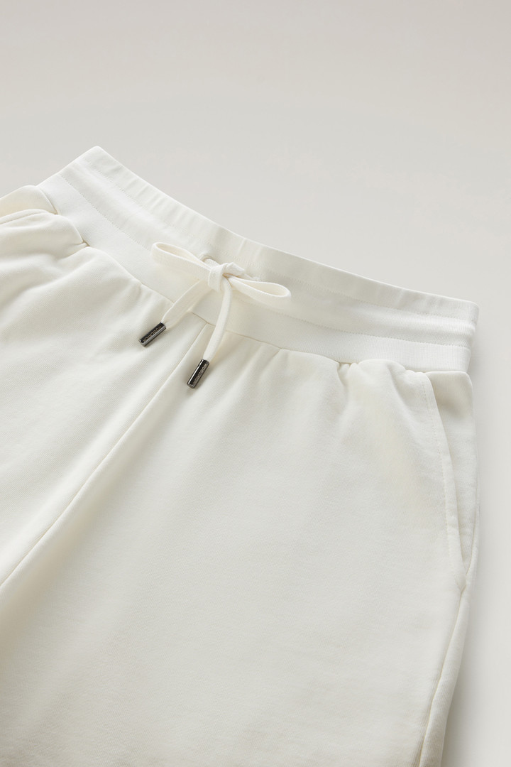 Bermuda de sport en pur coton molletonné avec cordon de serrage Blanc photo 5 | Woolrich