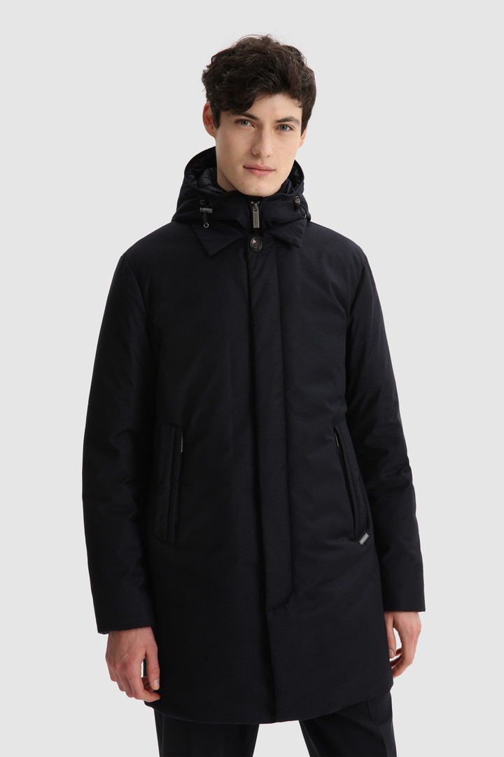 Men's Luxury 2-in-1 coat in fine Italian wool and silk Blue | Woolrich