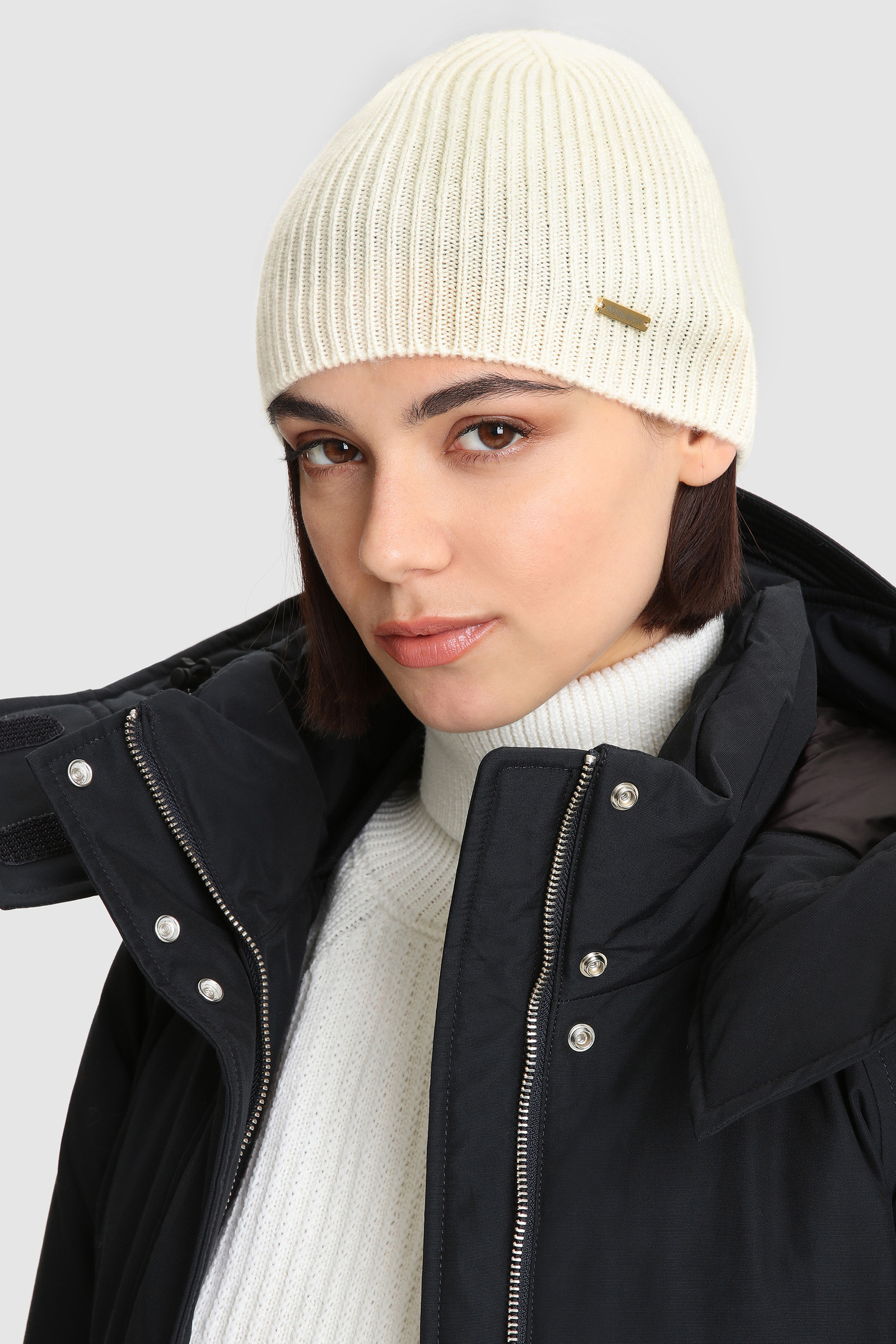 Women's Pure Cashmere Beanie White 