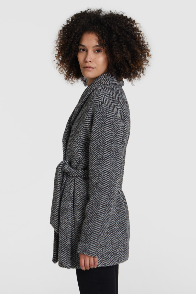 Belted wool coat