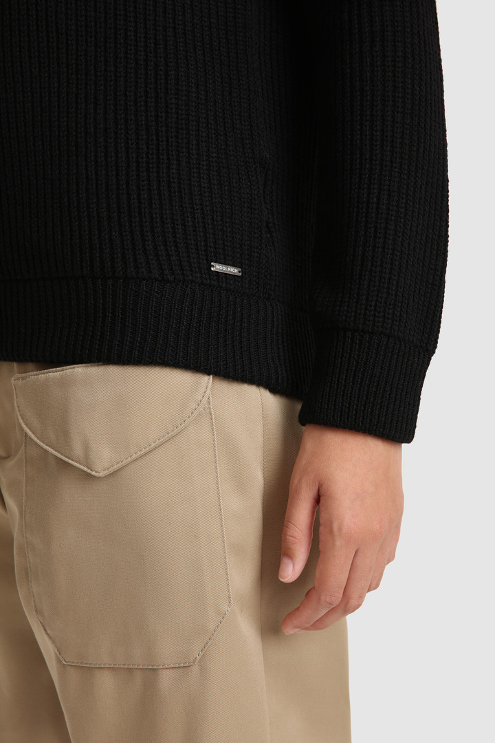 Ribbed virgin merino wool Crewneck Sweater