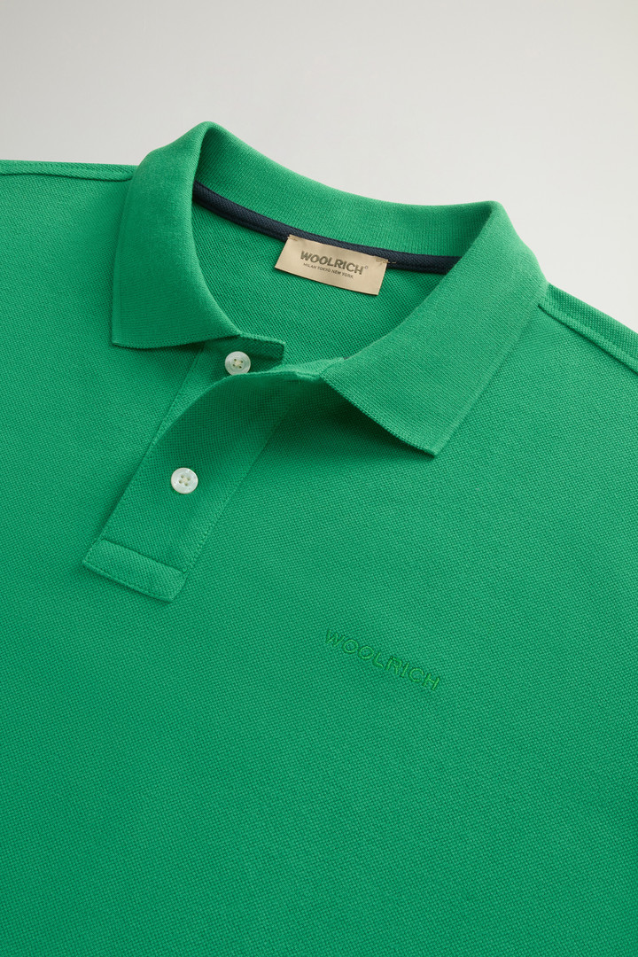 Pure Cotton Pique Polo Green photo 6 | Woolrich