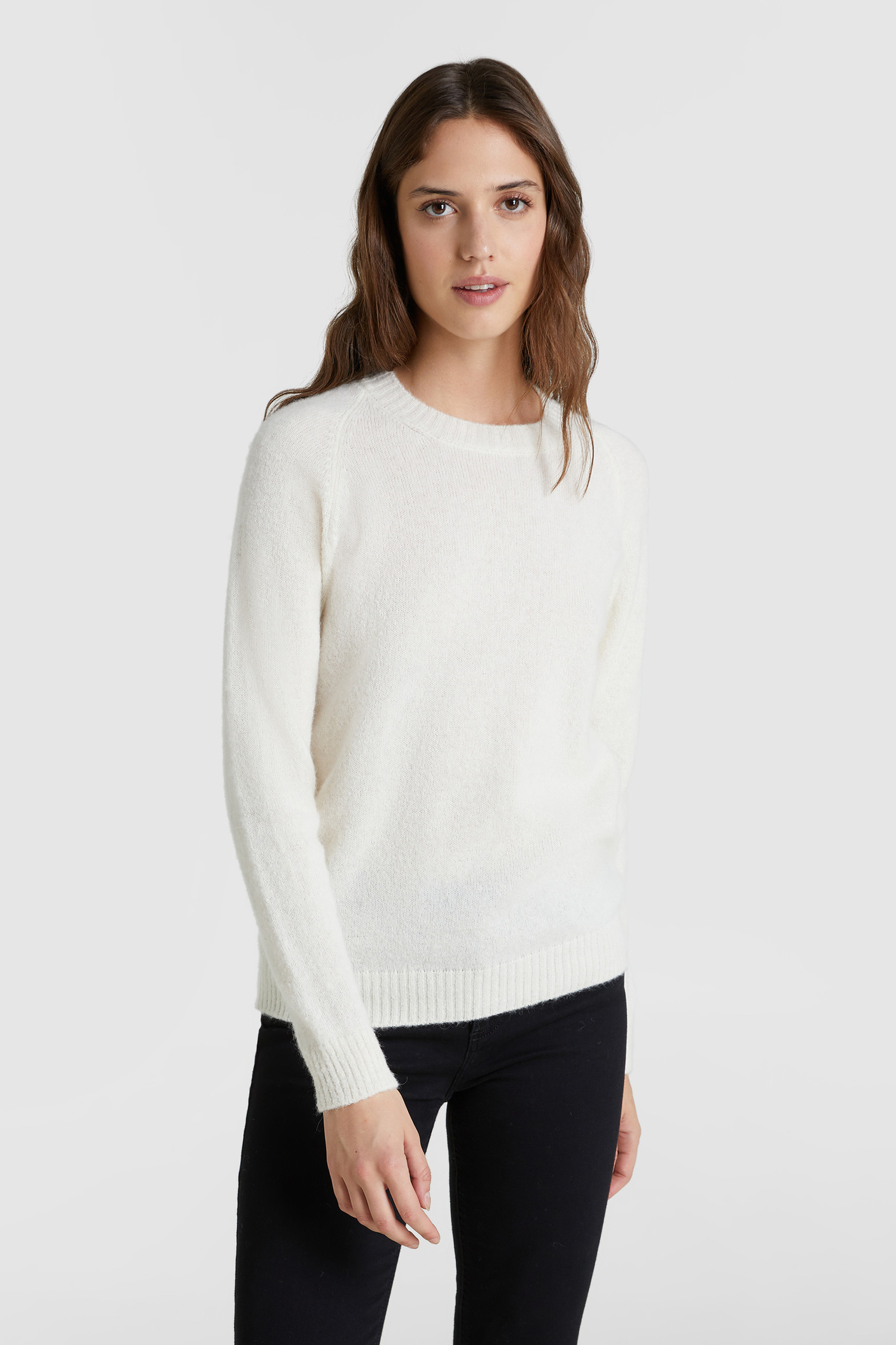 Trui van alpaca met ronde hals