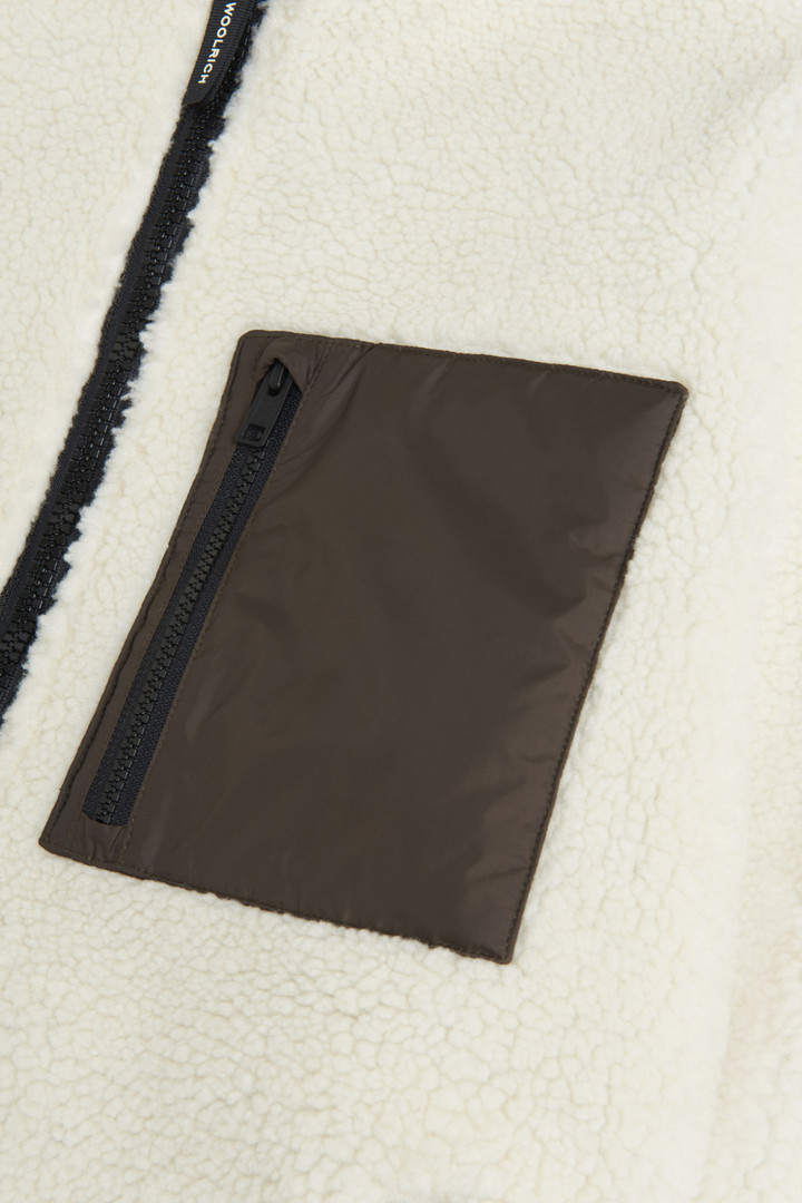 Felpa reversibile in sherpa