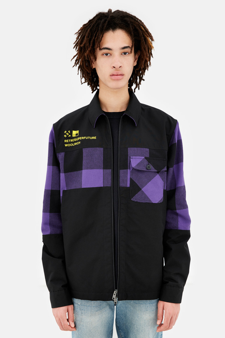 Woolrich x RSF surchemise avec motif Buffalo Check