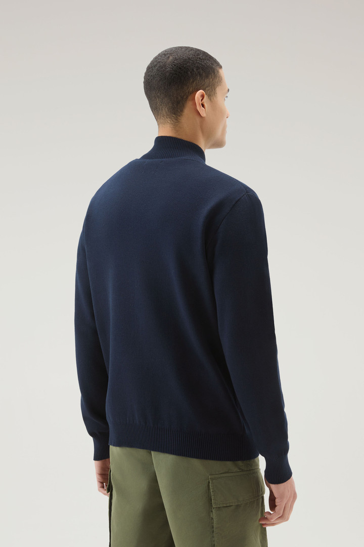 Turtleneck Sweater with Half-Zip Blue photo 3 | Woolrich
