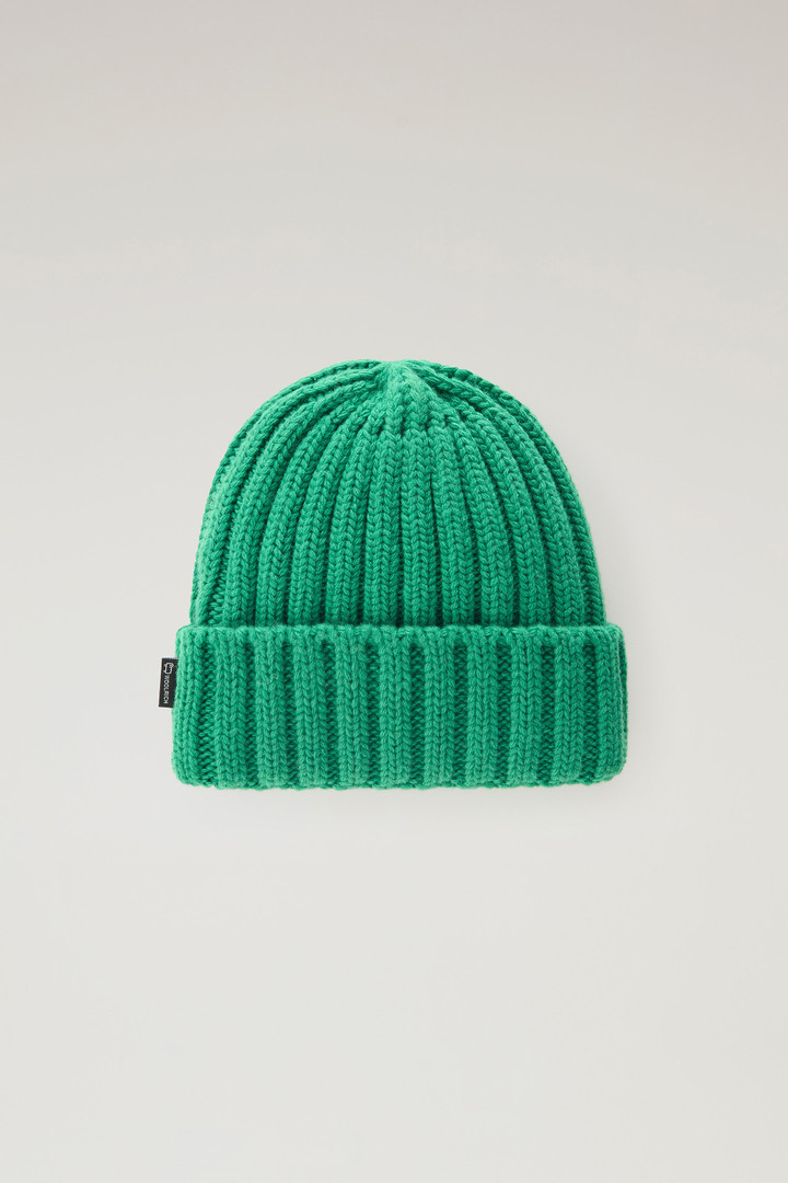 Boys' Beanie in Pure Virgin Wool Green photo 2 | Woolrich