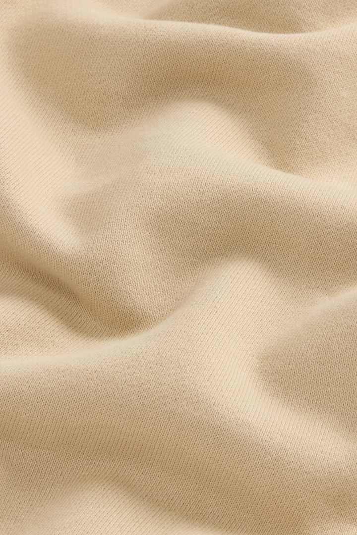 Teen Girls’ Garment-Dyed Cropped Hoodie in Pure Cotton Beige photo 3 | Woolrich