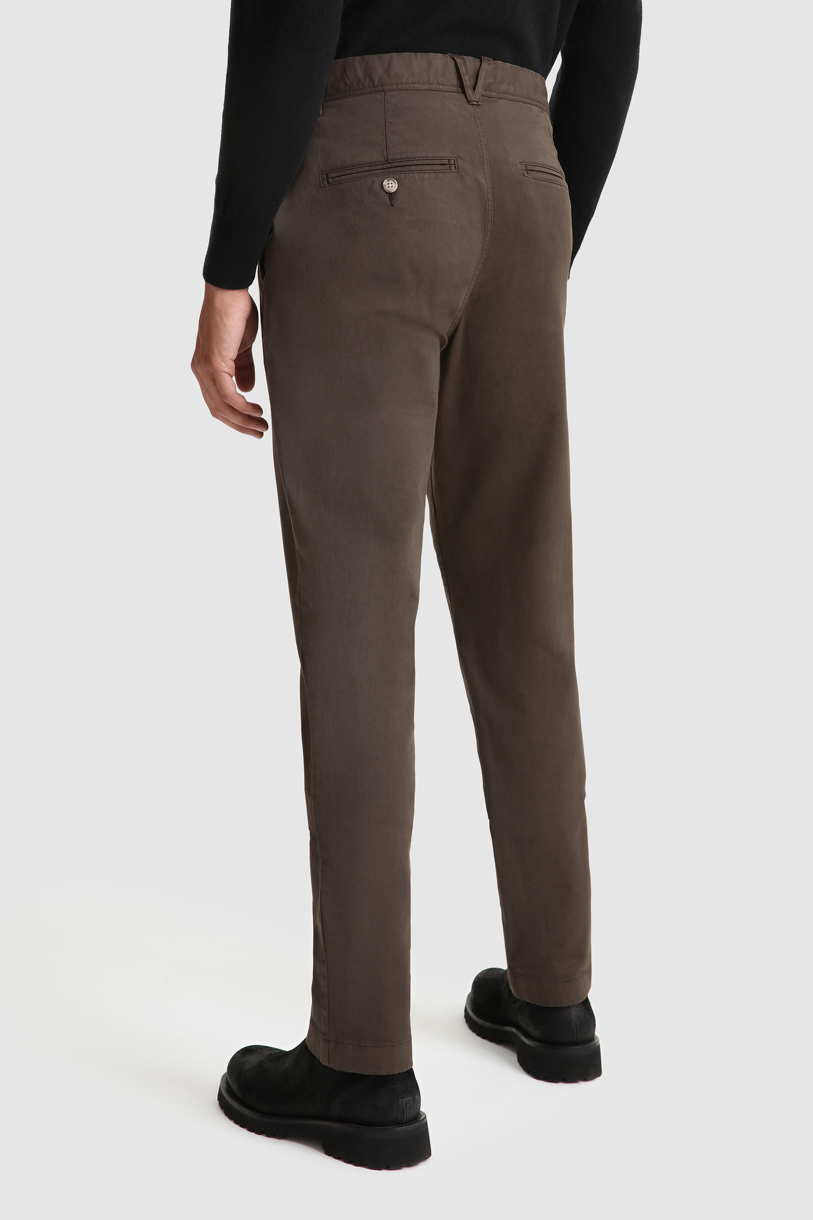 Chinohose aus durchgefärbter Stretch-Baumwolle