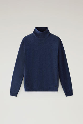 Turtleneck Sweater in Merino Wool Blend Blue | Woolrich