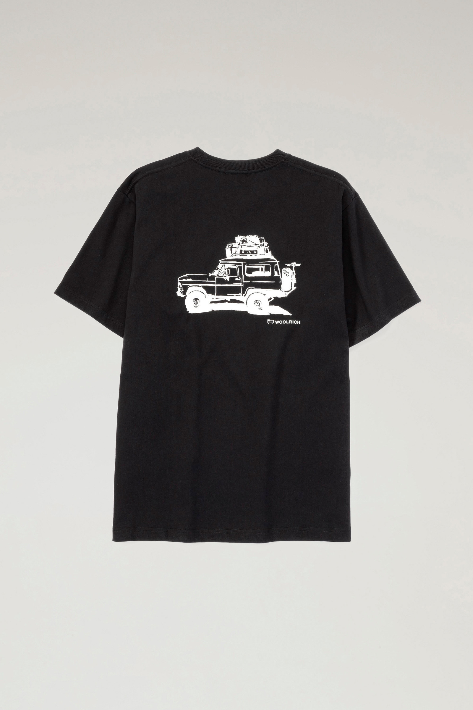 T-shirt in Pure Cotton with Back Print Black photo 5 | Woolrich