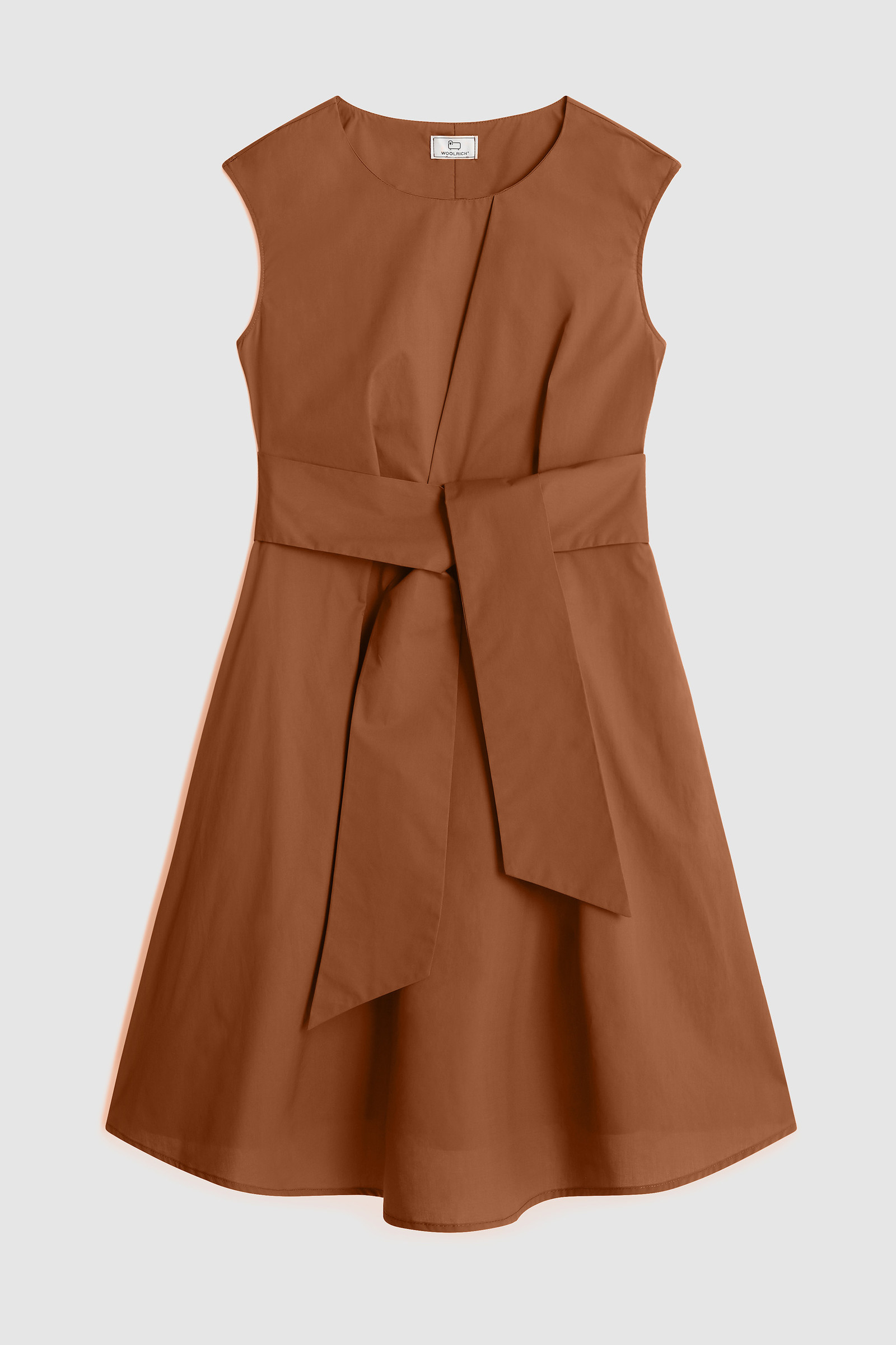 Short dress in cotton poplin Brown photo 4 | Woolrich